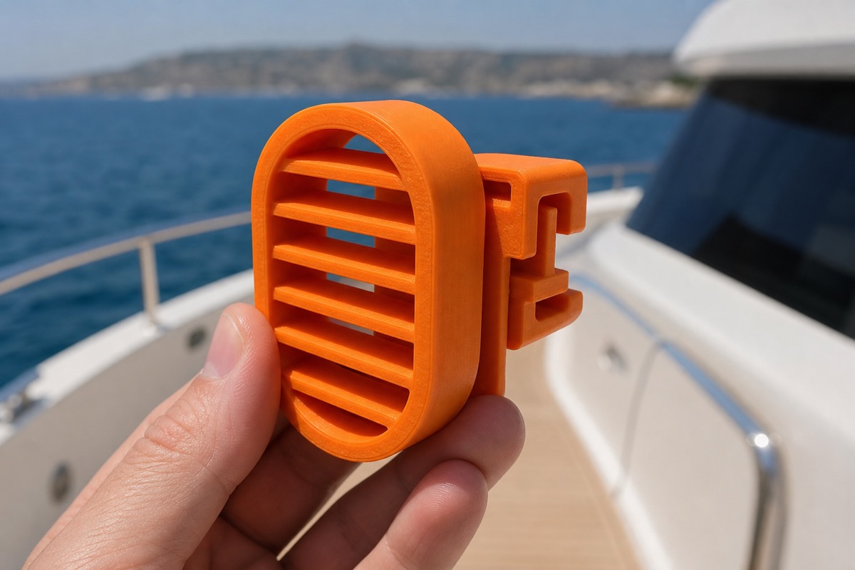Pièce 3D marine sur pont de yacht